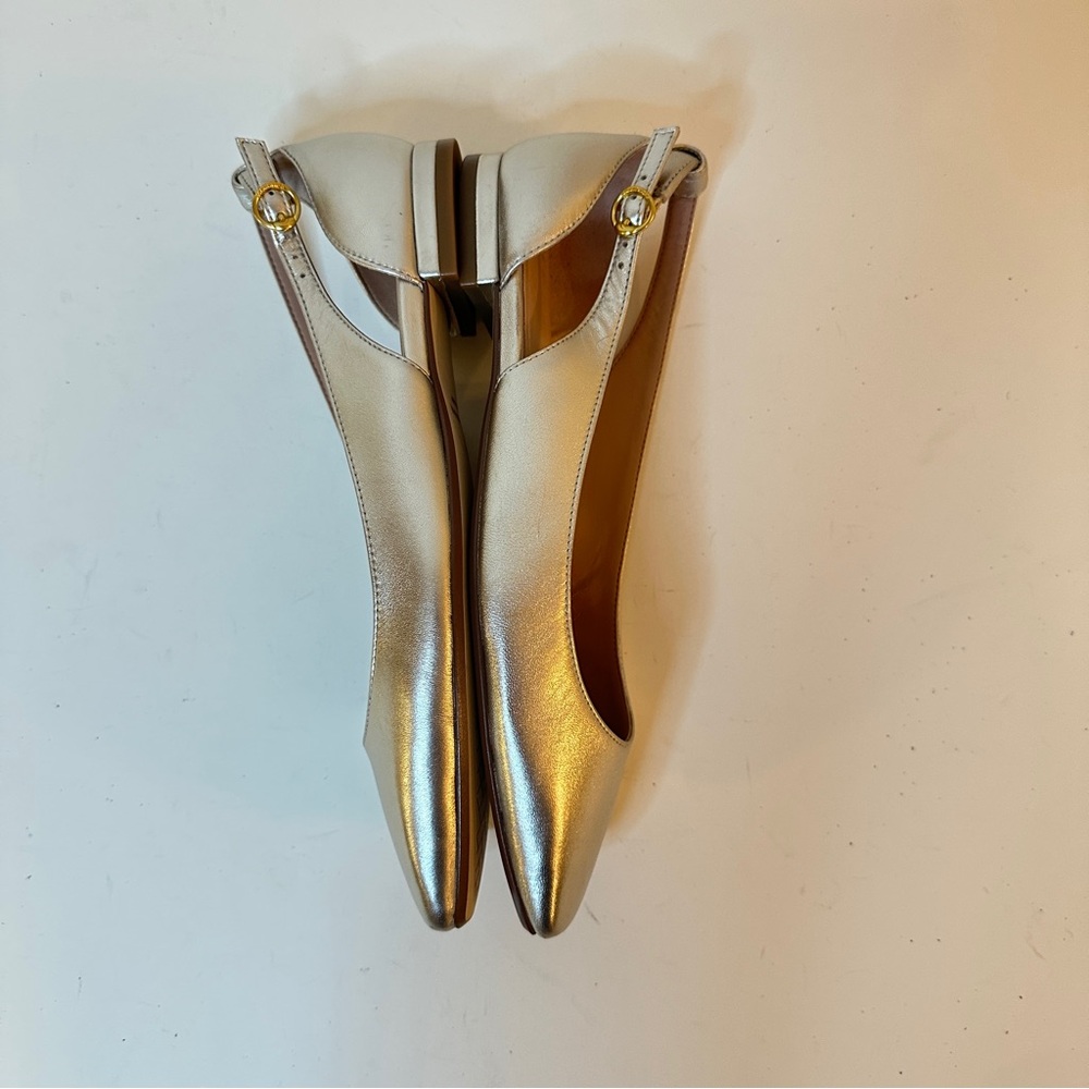 NEW Cole Haan Bria Cutout Soft Gold Leather Women's Ballet Flats, Sz 7 - Picture 12 of 13